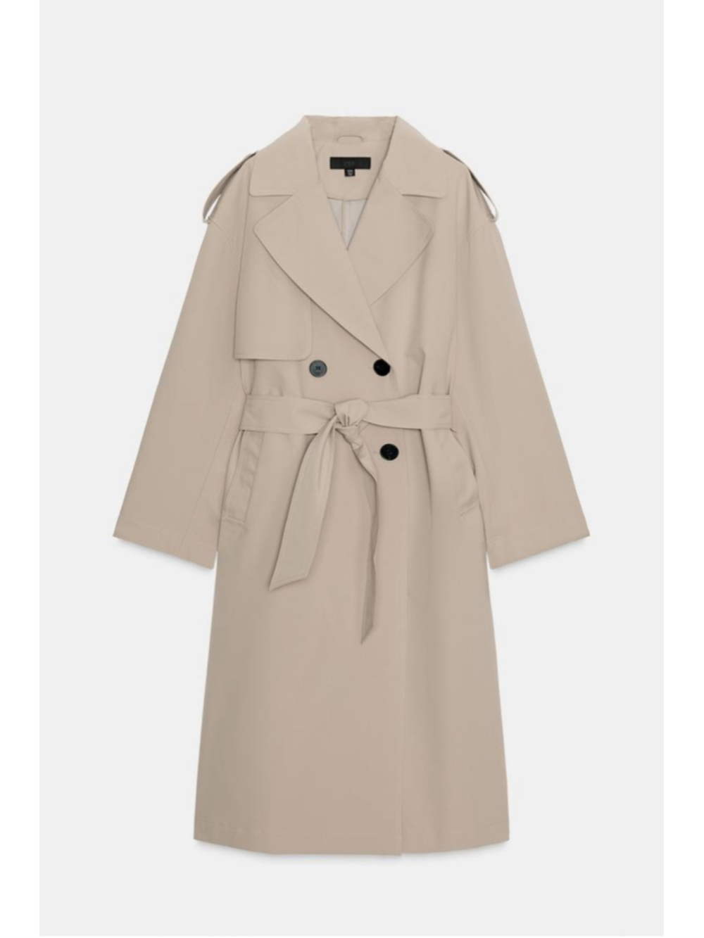 Zara Windproof Water Repellent Long Belted Trench Coat Size XS - Picture 5 of 10
